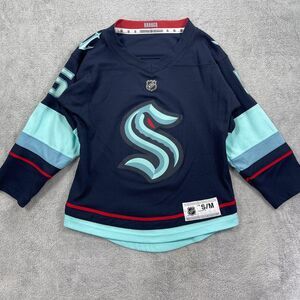NHL Seattle Kraken Jersey Youth S/M Blue Ice Hockey Defenceman Mark Giordano #5